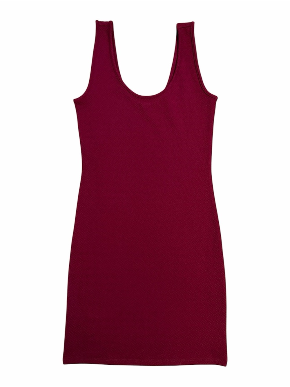 Forever 21 Sleeveless Fitted Tank Dress - Burgundy